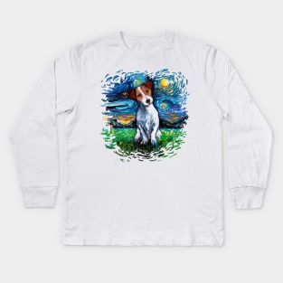 Jack Russell Terrier Night Kids Long Sleeve T-Shirt